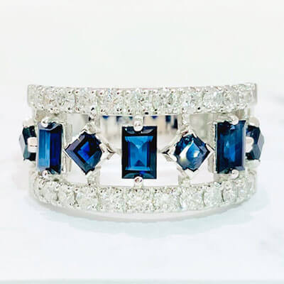 Sapphire ring 1.68ct K18WG