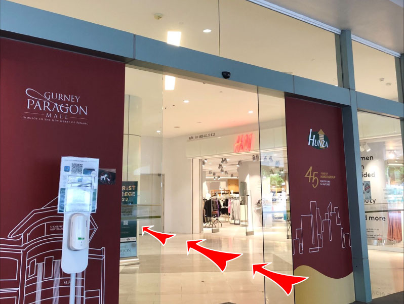 Search Level 1 H&M entrance and go straight