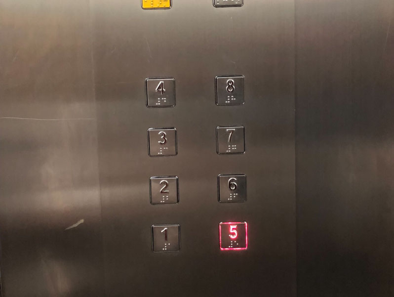 Access to 5th floor via lift