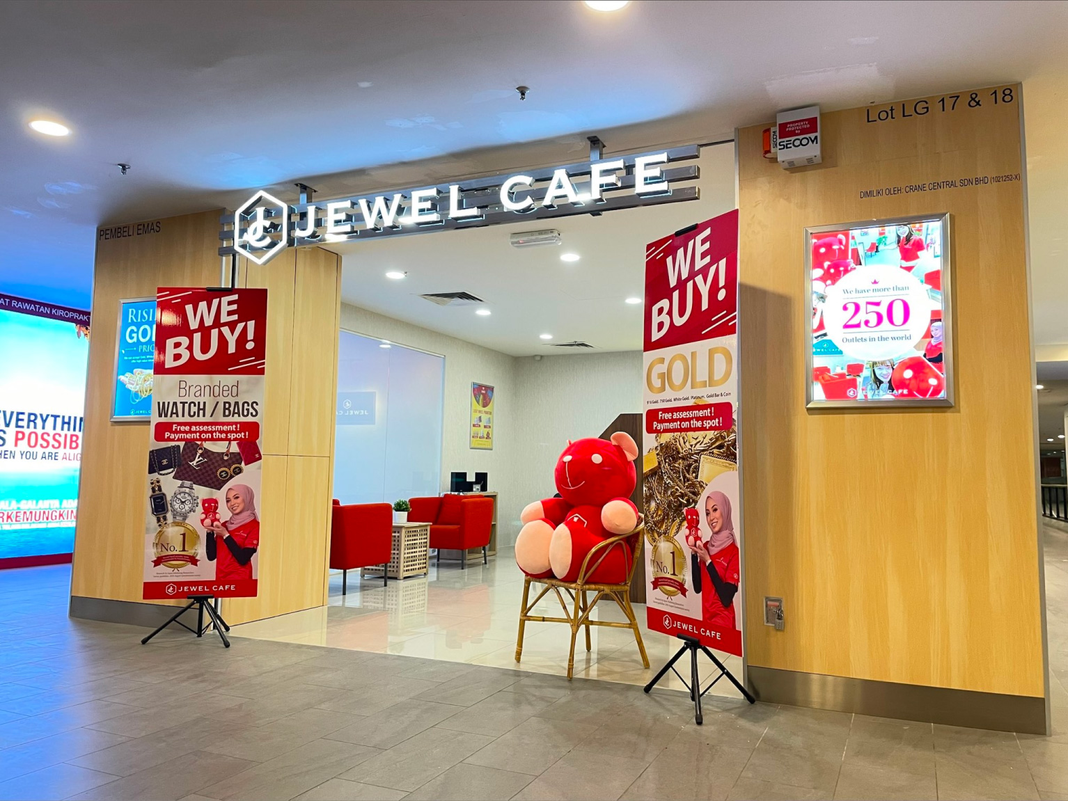 Entrance of Jewel Cafe Tropicana Gardens