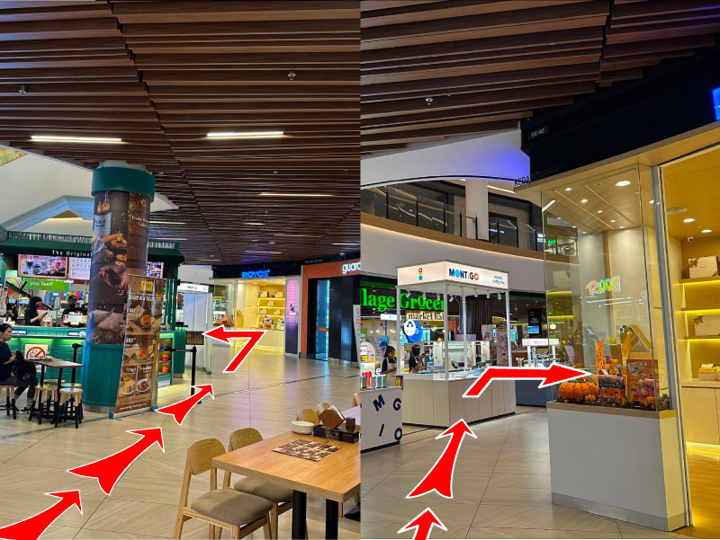 Turn left until you see Royce on the left. After turn left, you will see Montigo on your right.