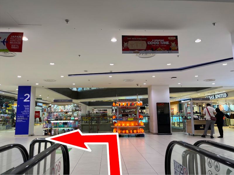 Turn left when you reached the 2nd floor
