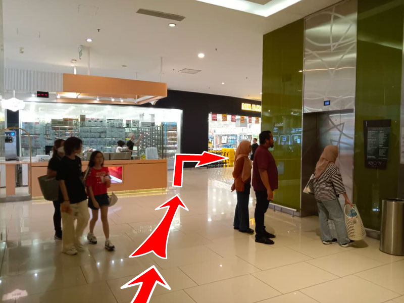 Jewel Cafe IOI City Mall direction 3
